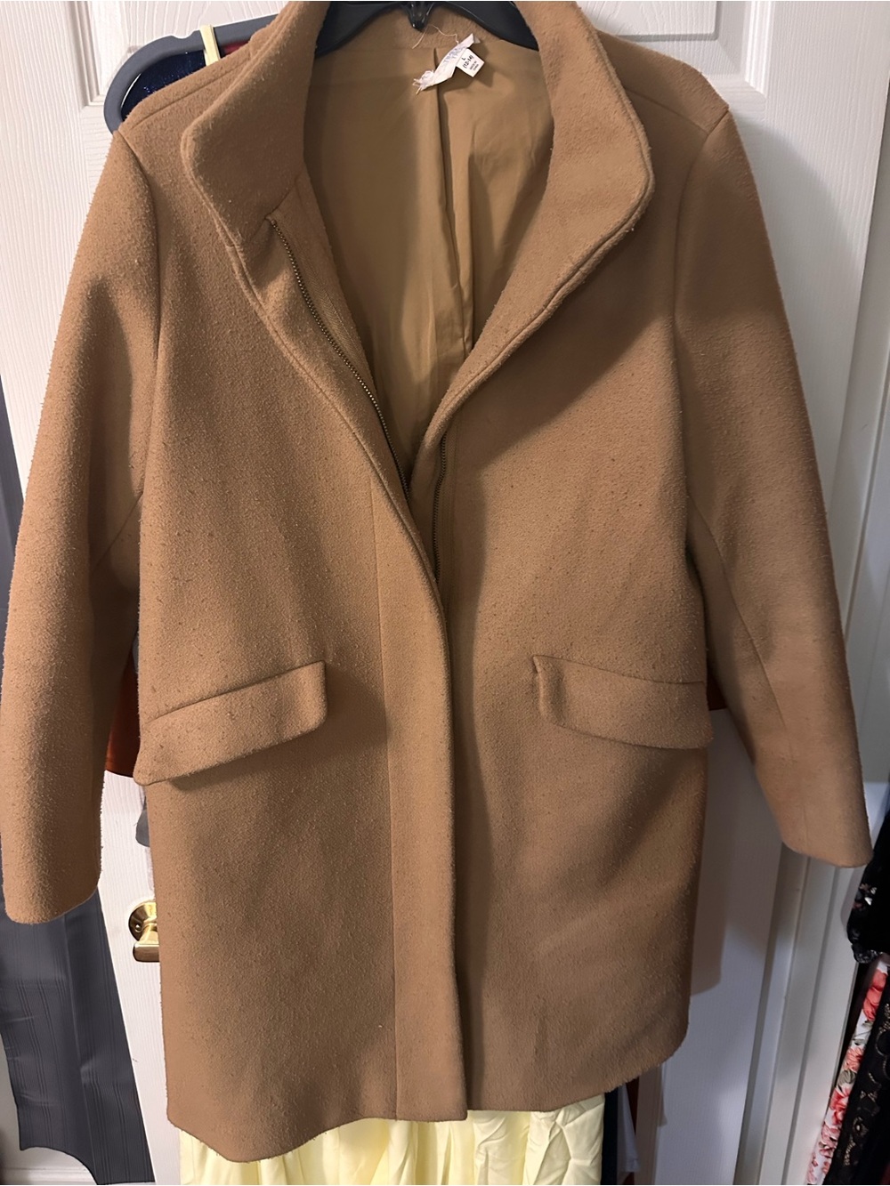 J. Crew Camel Tan Wool Blend Coat